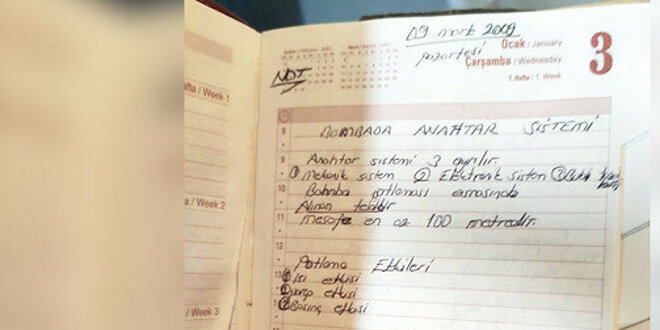 Belediye Başkanı'nın ajandasından bomba kılavuzu çıktı