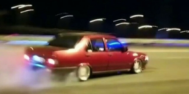 Drift yapıp sosyal medyada paylaşan maganda yakalandı