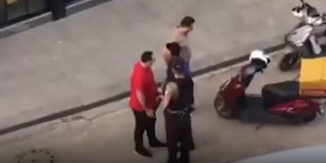 Kuryeyle tartışan polis görevden uzaklaştırıldı