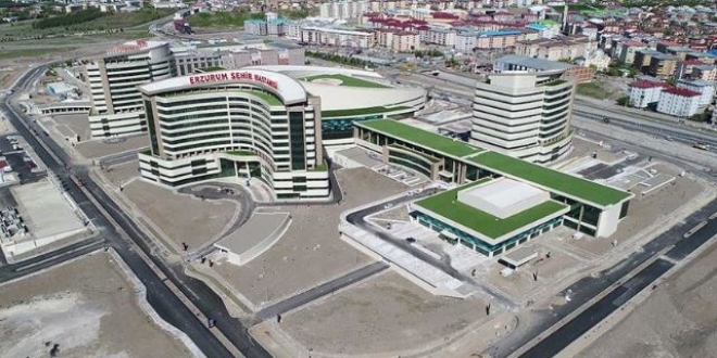 Erzurum ehir Hastanesi evre dzenlemeleri sryor
