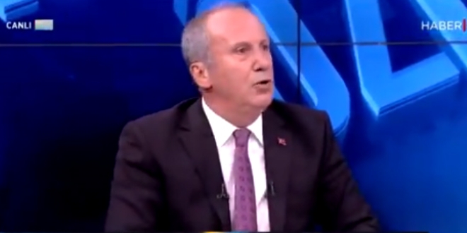 Muharrem İnce, canlı yayını terk etti