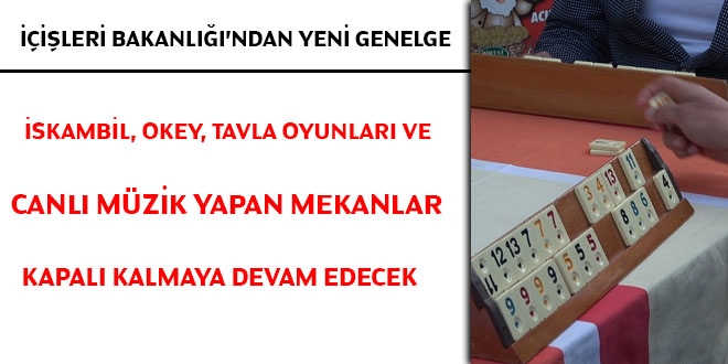 İçişleri Bakanlığı'ndan normalleşme genelgesi