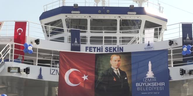 Şehit polis memuru Fethi Sekin'in isminin verildiği feribot denize indirildi