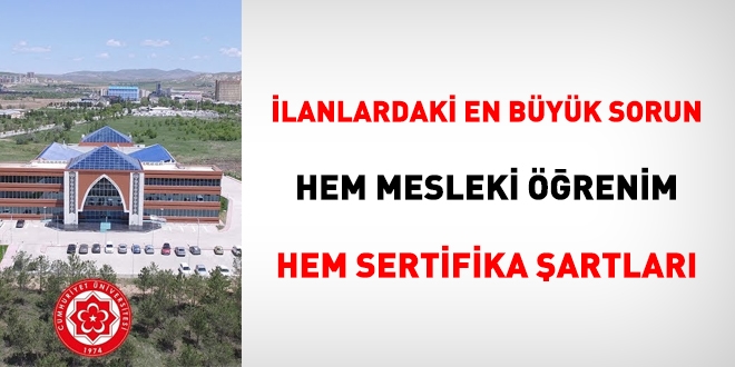 Üniversitenin ilanında rekabeti engelleyen şartlar!