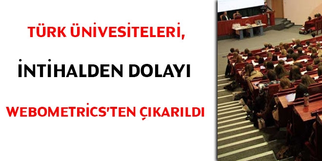 Trk niversiteleri, intihalden dolay Webometrics'ten karld