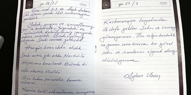 Yurtlara bırakılan teşekkür mektupları özenle saklanıyor