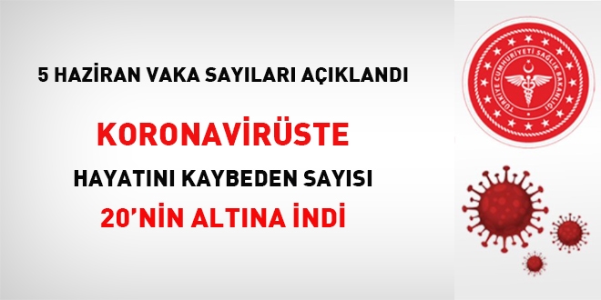 Koronavirüste hayatını kaybeden sayısı 20'nin altına indi