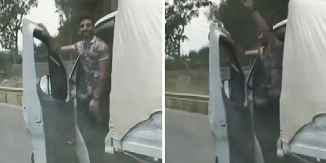 Seyir halinde aracın direksiyonunu bıraktı, ayağa kalktı