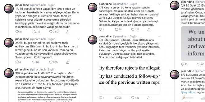 Türk akademisyenden meslektaşına 'taciz' suçlaması