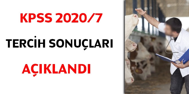 KPSS 2020/7 tercih sonuçları açıklandı