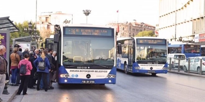 Ankara'da 65 yaşa toplu taşıma yeniden ücretsiz oldu