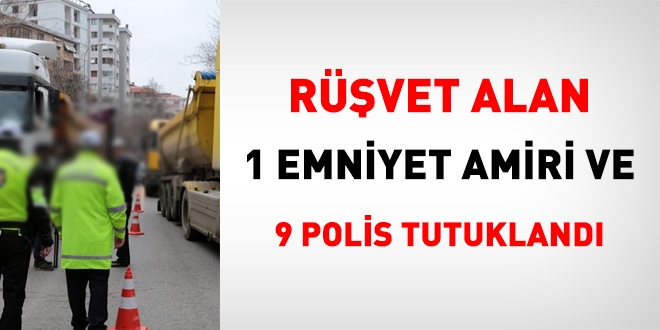 Rüşvet operasyonunda 10'u polis 14 kişi tutuklandı