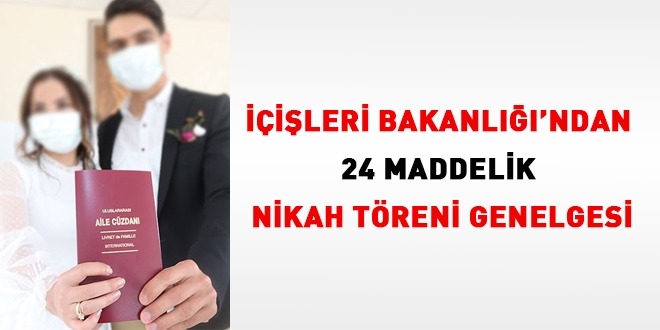 İçişleri'nden 24 maddelik nikah töreni genelgesi