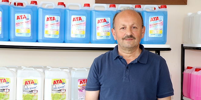 Fabrika gibi okul 500 ton dezenfektan üretti