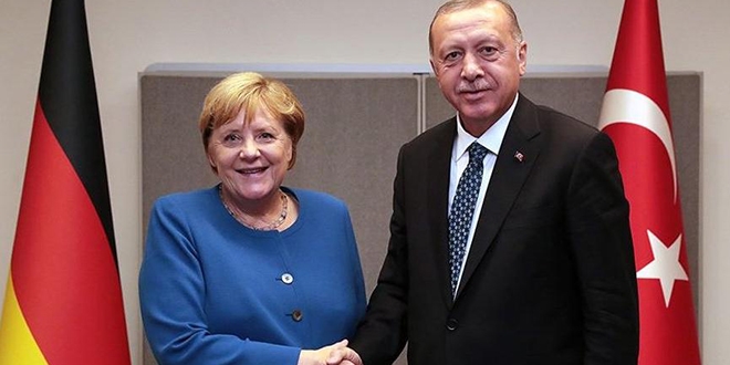 Cumhurbakan Erdoan ile Merkel videokonferansla grt