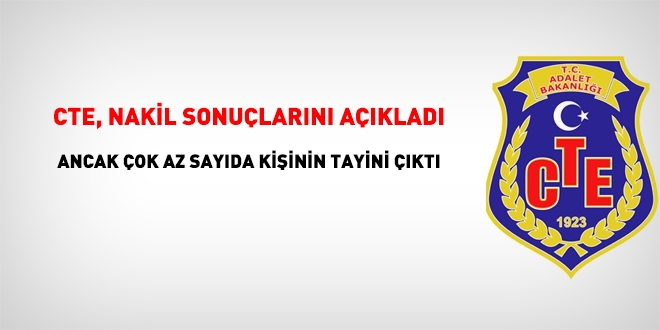 CTE personelinin tayin sonuçları açıklandı