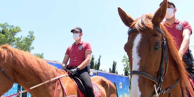 Sultangazi Kent Ormanı'nın güvenliği 'atlı polislere' emanet