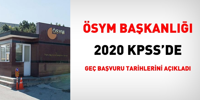 2020 KPSS ge bavuru tarihleri akland