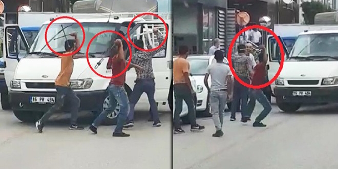 Levye ve sat�rlarla iki grup birbirine girdi