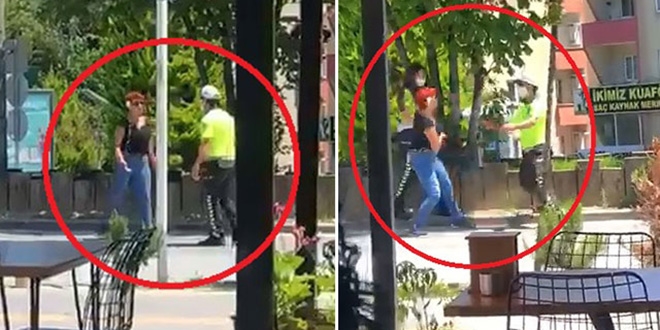 Hem k�s�tlamay� hem de maske kural�n� ihlal etti bir de polise direndi