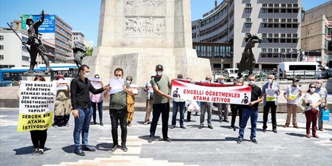 Engelli öğretmen adaylarından atama talebi