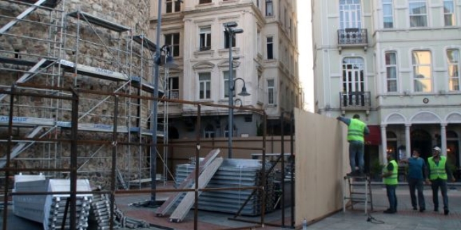 Galata Kulesi'nde restorasyon çalışmaları başladı