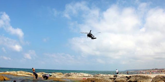 Jandarmadan helikopter destekli sahil denetimi