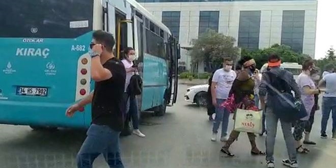 Uygulamadan kaçan otobüsten 40 yolcu çıktı