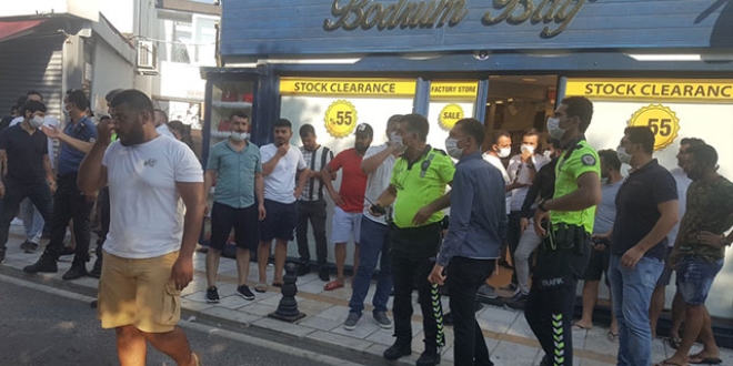 �nl� markalar�n avukatlar� ile esnaf aras�nda gerginlik