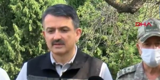 Bakan Pakdemirli, yangının kontrol altına alındığını açıkladı