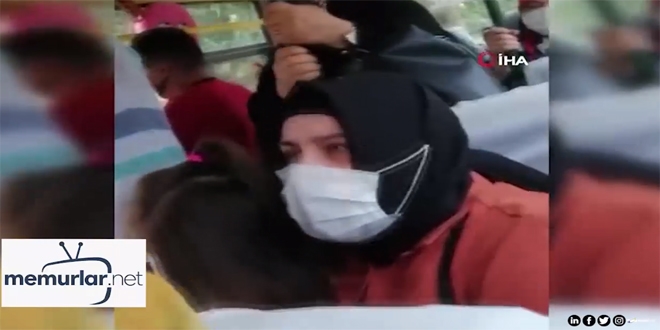 Sakarya'da dolmuşta maske kavgası kamerada