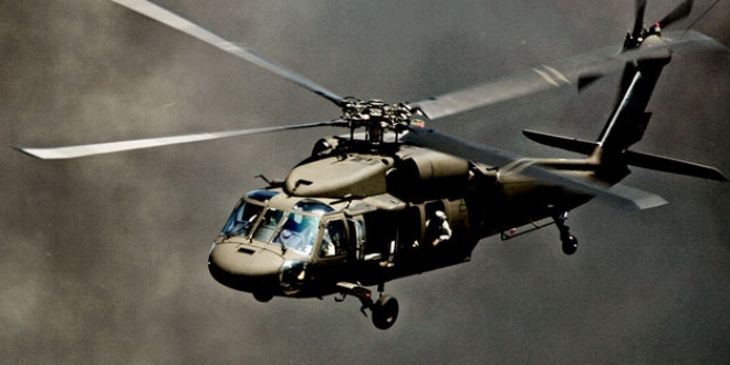Bingl'de operasyondan dnen helikopter teknik arza nedeniyle zorunlu ini yapt