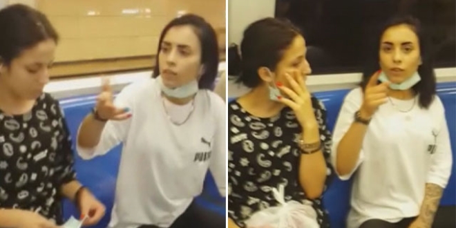 İstanbul'da metroda maske kavgası! Birbirlerine girdiler