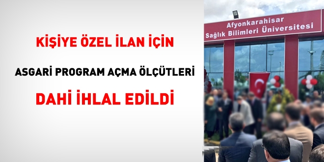 Üniversite, asgari program açma ölçütlerine aykırı ilanı iptal etmeli!