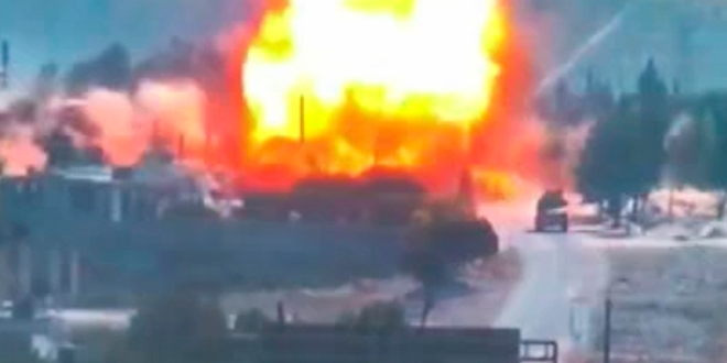 M4 karayolunda Rus araçlarının geçişi sırasında bombalı saldırı