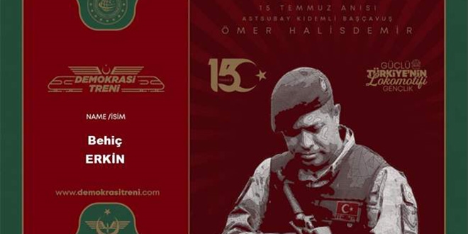 TCDD'den 15 Temmuz için 'anı bileti'
