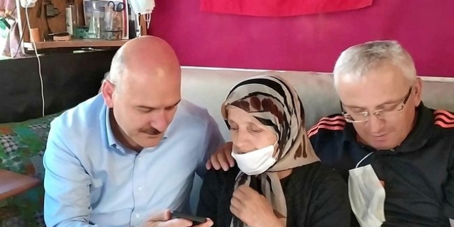 Cumhurbakan Erdoan, ehit ailesi ile telefonda grt