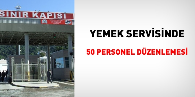 Yemek servisinde, 50 personel sayısı düzenlemesi