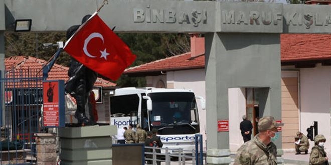 Burdur'da karantinaya alnan asker says artt