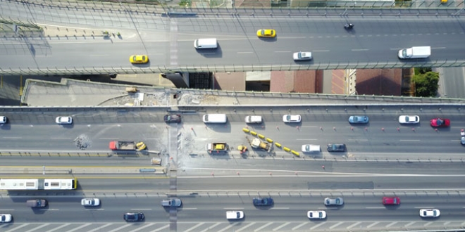 Haliç Köprüsü'nde bir ay sürecek yol çalışması başladı