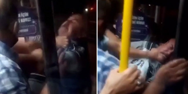 Ankara'da belediye otobüsünde 'yer' kavgası