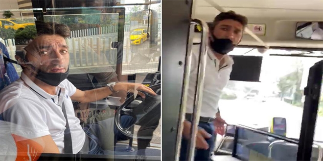 Maskesiz otobüs şoföründen yolcuya tepki: İn aşağıya götürmüyorum seni