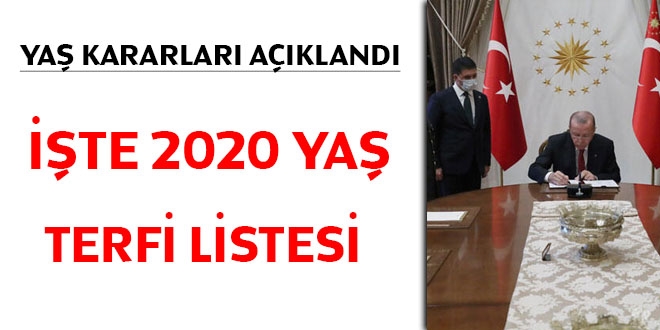 YAŞ kararları açıklandı