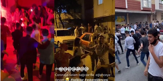 'Koronaya selam partiye devam' diye bu görüntüleri paylaştılar