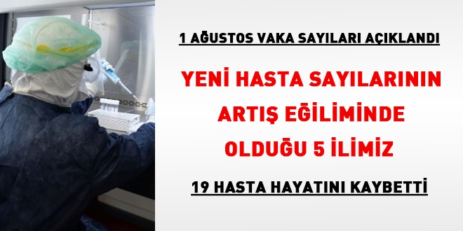 Yeni hasta sayılarının artış eğiliminde olduğu 5 ilimiz