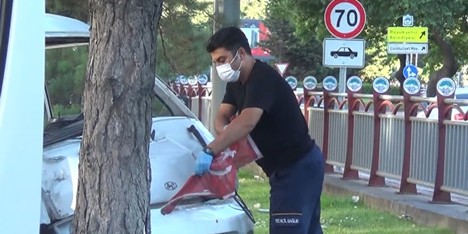 Sağlık çalışanının 'Türk bayrağı' hassasiyeti
