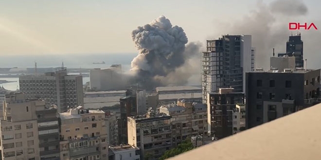 Beyrut'taki patlamann en net grntleri yaynland