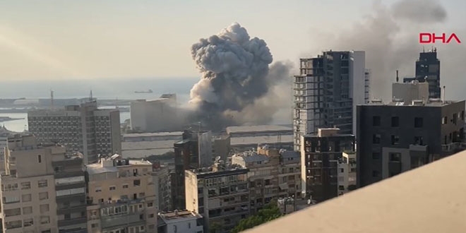 Beyrut'taki patlamanın en net görüntüleri yayınlandı