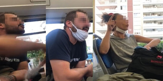 Otobüste maske kavgası: Bu mu seni kurtaracak diyerek maskesini fırlattı