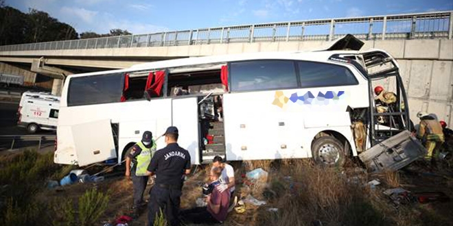 Kuzey Marmara Otoyolu'nda otobüs kazası: 5 ölü